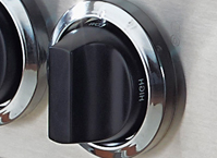 Bluestar 703138 Knob Assembly, Small Oven, No Broiler, Griddle, Black